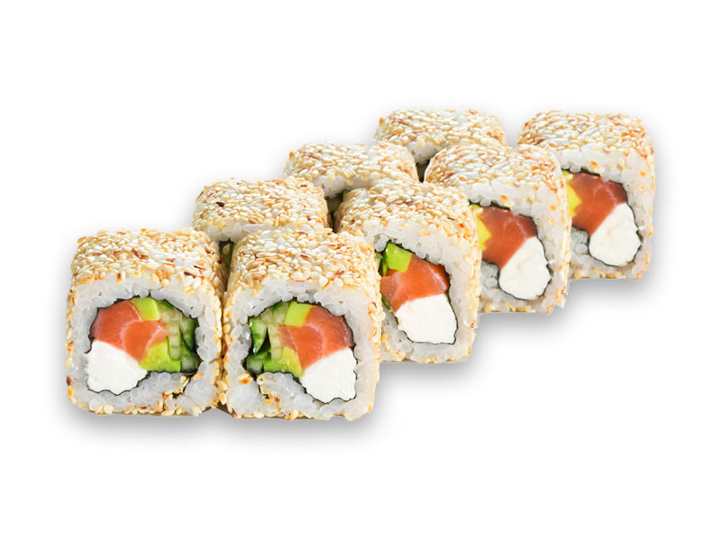 roll with salmon and cucumber